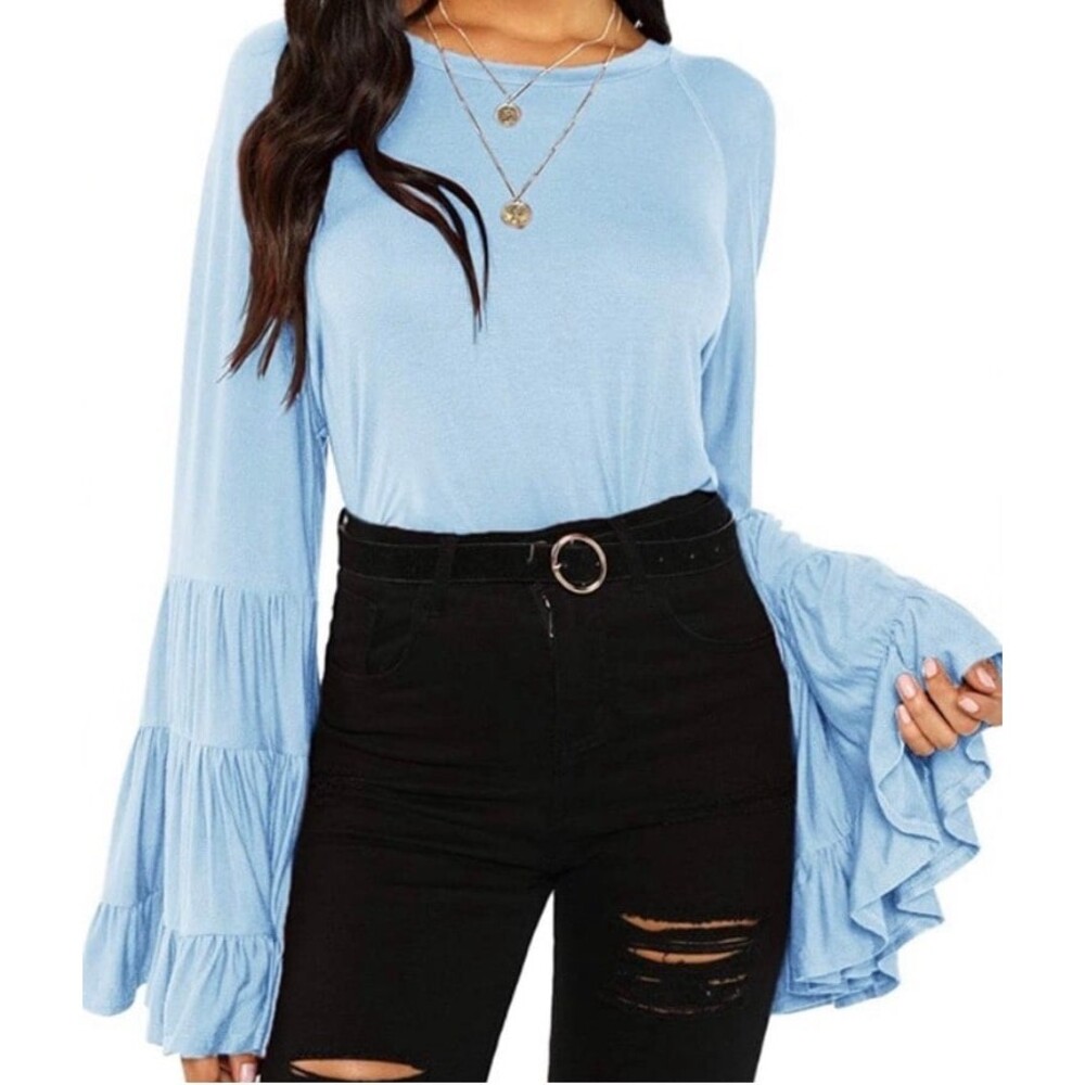 Boho Ruffle Long Sleeve Top